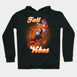 Fall Vibes - Cute Relaxing Red Panda Hoodie